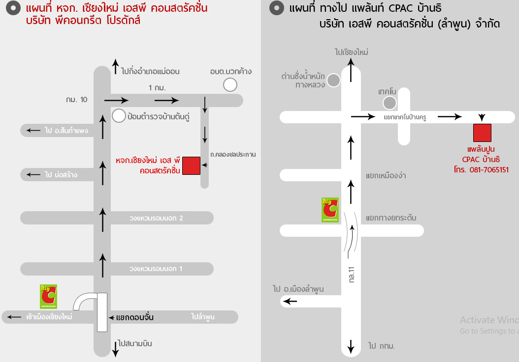 ตำแหน่งที่ตั้งบริษัท